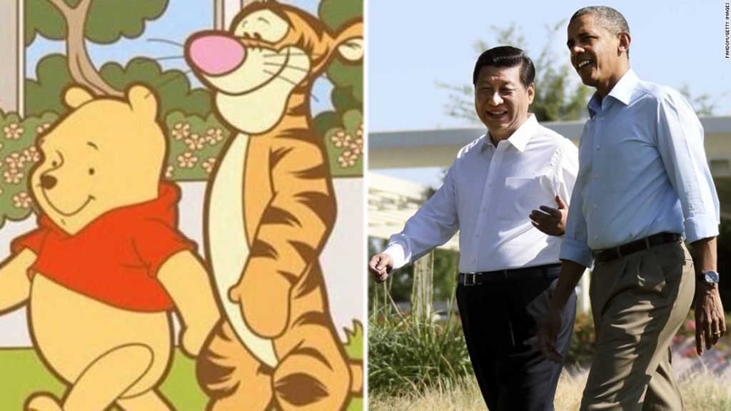 Winnie ille Pu cum Xi Jinping conparatur.